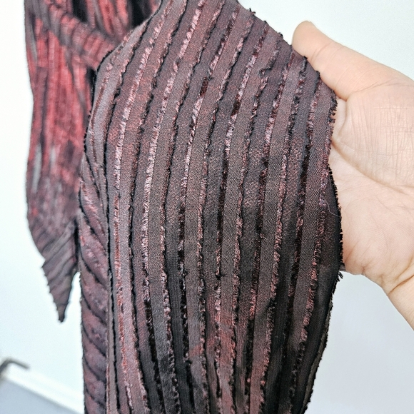 Modcloth Sz Small Your Time To Shine Metallic Elegant Burgundy Maxi Flowy Dress - Picture 11 of 14